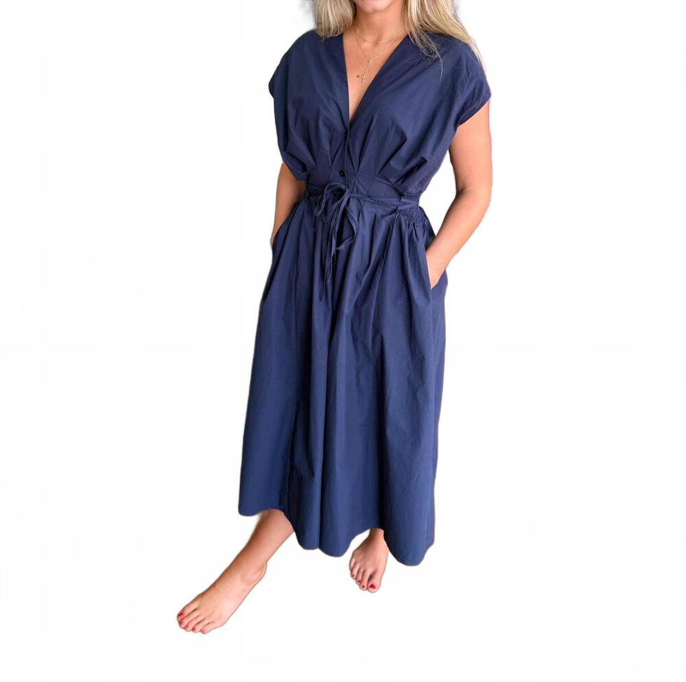 NEW KLD marley poplin dress in blue